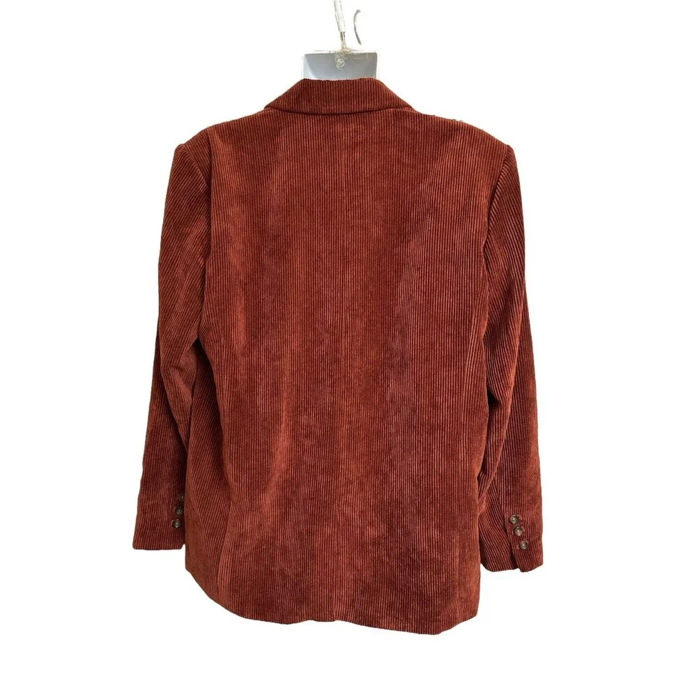 NWT Men's L Corduroy Blazer Abbott Elementary Brown Jacket One Button $99 NEW